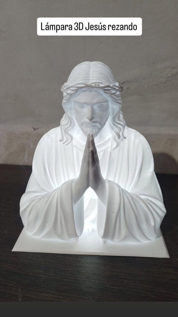 Lámparas 3D Jesús rezando